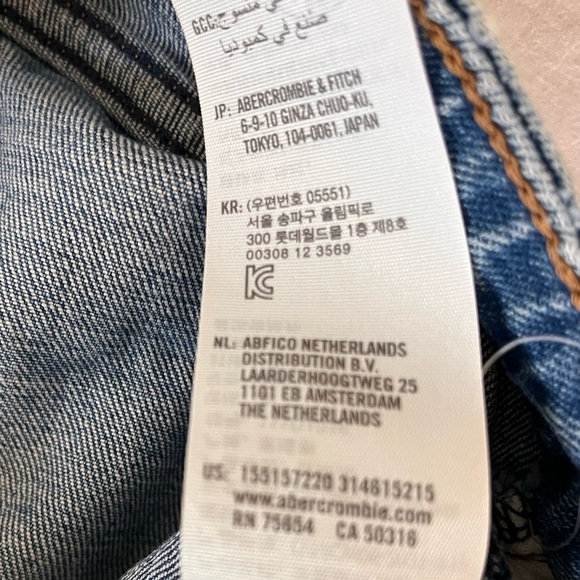 A&F ABERCROMBIE & FITCH The Skinny High Rise Curve Love Jeans Size 26/2R - Picture 6 of 7